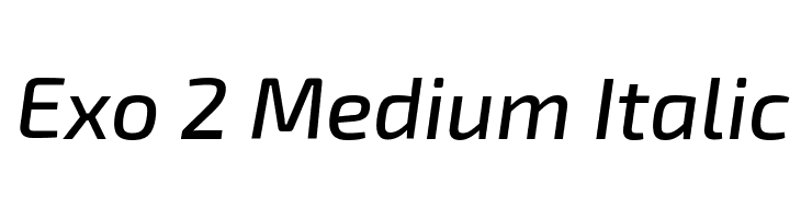 Exo 2 Medium Italic Font
