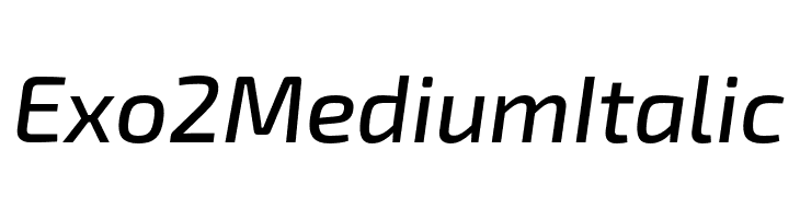 Exo 2 Medium Italic  font caratteri gratis