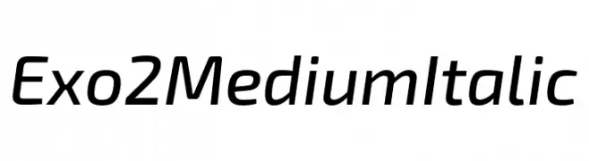 Exo 2 Medium Italic  Скачать бесплатные шрифты