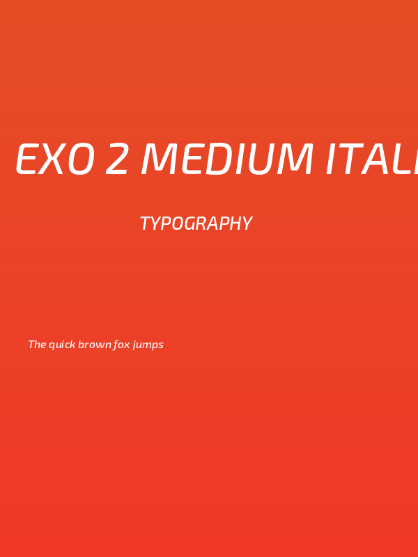Exo 2 Medium Italic Poster