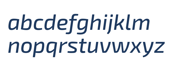 Exo 2 Medium Italic Lowercase