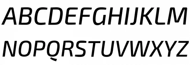 Exo 2 Medium Italic Polices MAJUSCULES