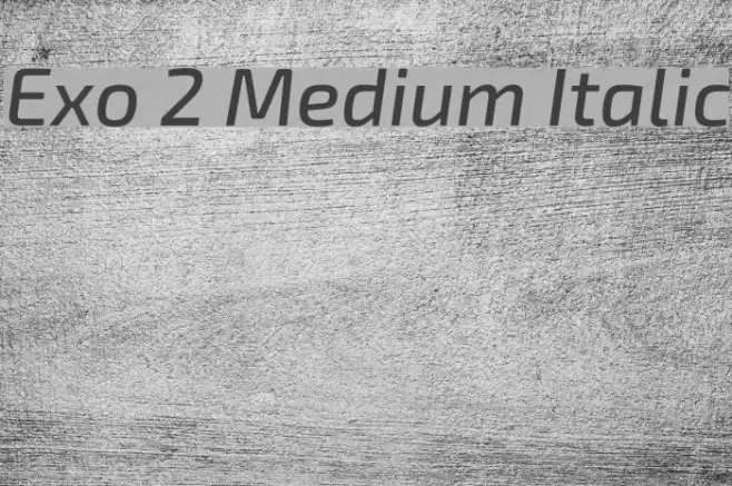 Exo 2 Medium Italic Font examples