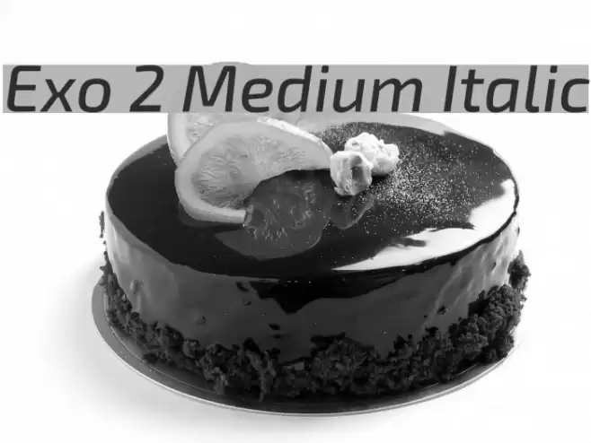 Exo 2 Medium Italic Font examples