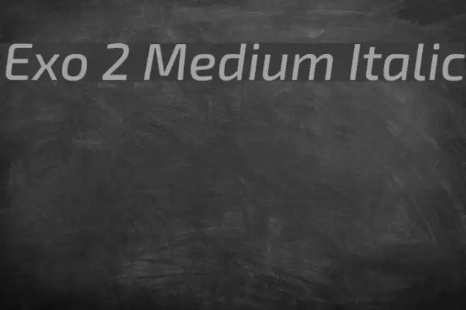 Exo 2 Medium Italic Font examples