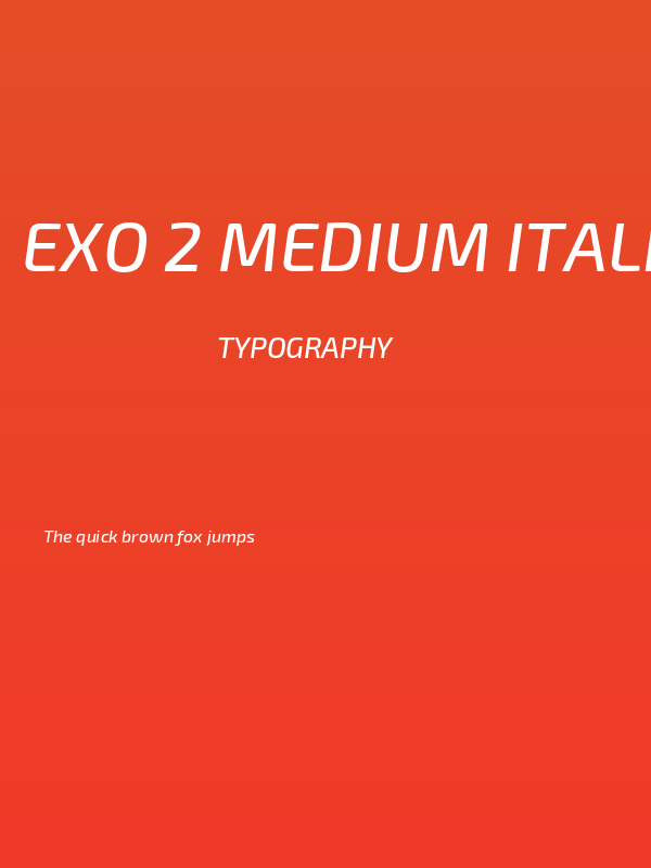 Exo 2 Medium Italic Poster