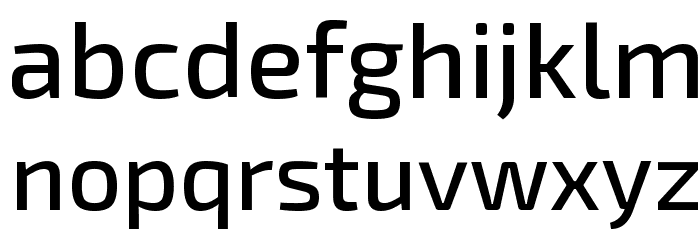 Exo 2 Medium Font LOWERCASE