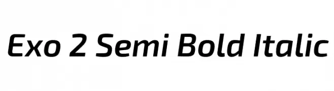 Exo 2 Semi Bold Italic  フリーフォントのダウンロード
