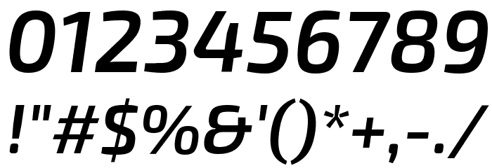 Exo 2 Semi Bold Italic Font OTHER CHARS
