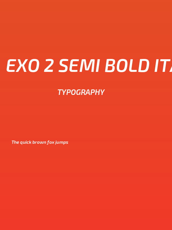 Exo 2 Semi Bold Italic Poster