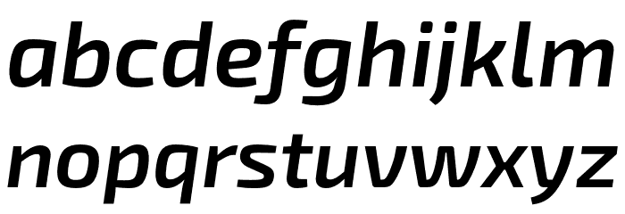 Exo 2 Semi Bold Italic Font LOWERCASE