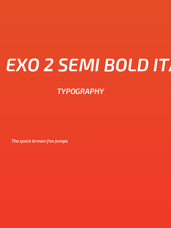 Exo 2 Semi Bold Italic Poster