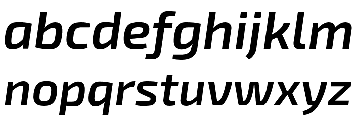 Exo 2 Semi Bold Italic Font LOWERCASE
