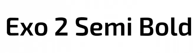 Exo 2 Semi Bold  Free Fonts Download