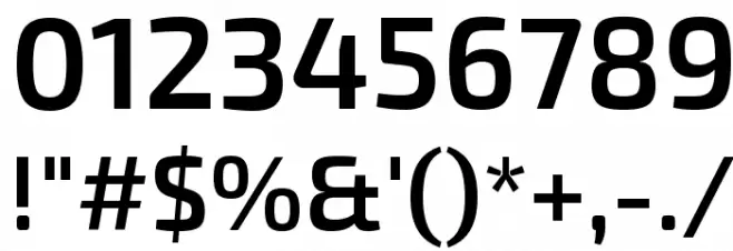 Exo 2 Semi Bold Font OTHER CHARS