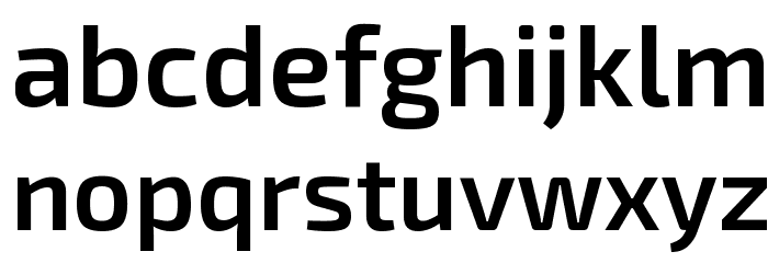 Exo 2 Semi Bold Font LOWERCASE