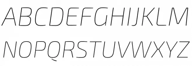 Exo 2 Thin Italic Polices MAJUSCULES