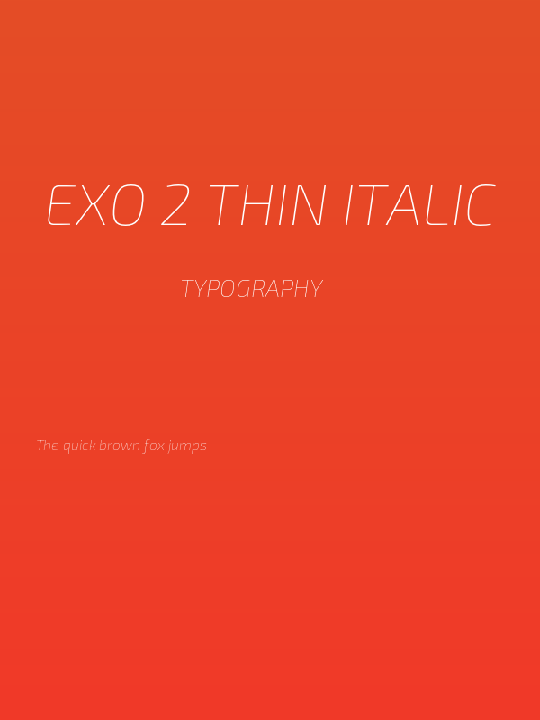 Exo 2 Thin Italic Poster
