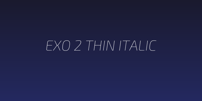 Exo 2 Thin Italic Social Header