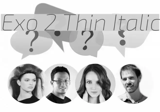 Exo 2 Thin Italic  examples