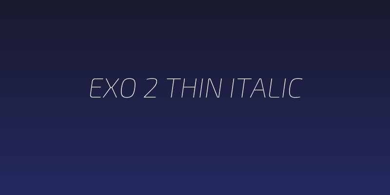 Exo 2 Thin Italic Social Header