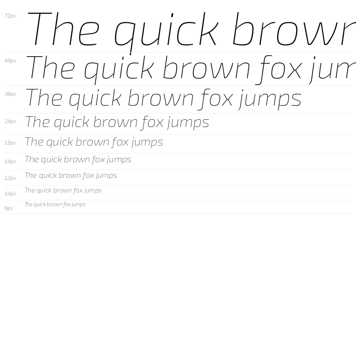 Exo 2 Thin Italic Waterfall