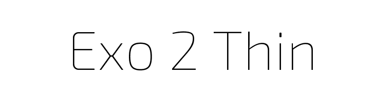 Exo 2 Thin Font