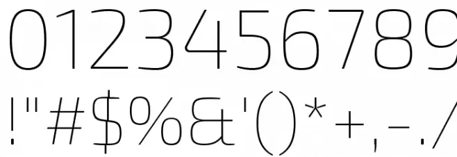 Exo 2 Thin Font OTHER CHARS