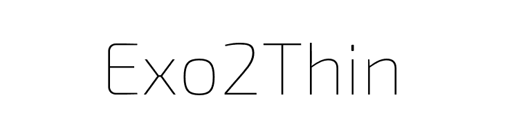 Exo 2 Thin  font caratteri gratis