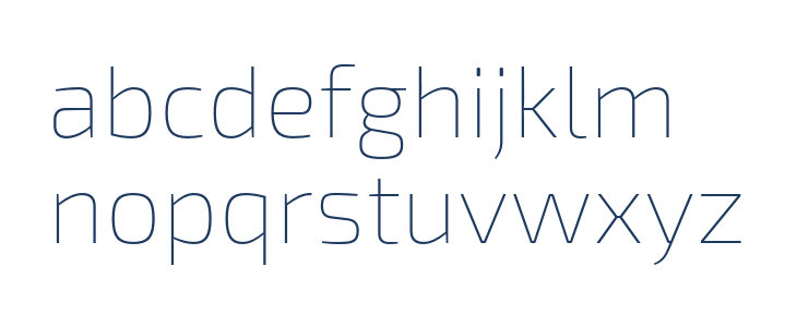 Exo 2 Thin Lowercase