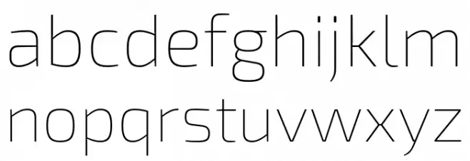 Exo 2 Thin Font LOWERCASE