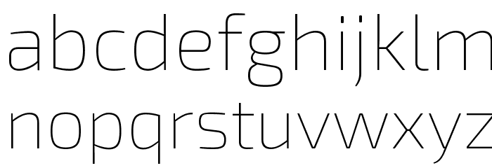 Exo 2 Thin Font LOWERCASE