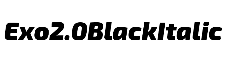 Exo 2.0 Black Italic  免费字体下载