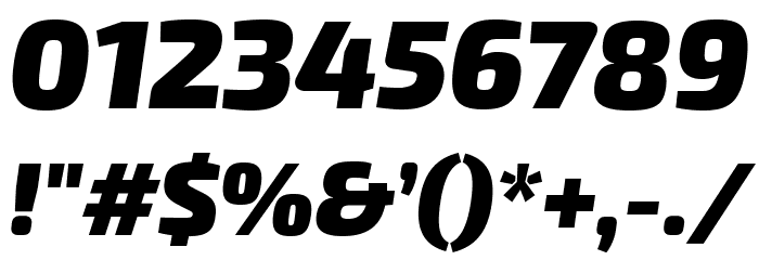 Exo 2.0 Black Italic Font OTHER CHARS
