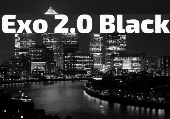 Exo 2.0 Black Font examples