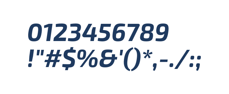 Exo 2.0 Bold Italic Other Characters