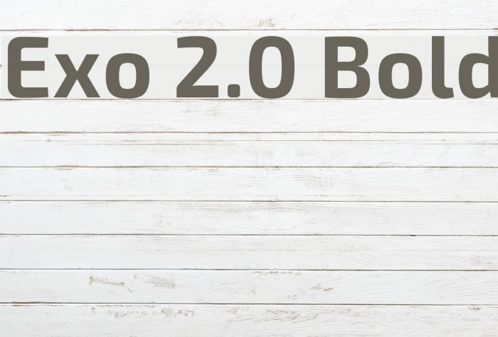 Exo 2.0 Bold Font examples