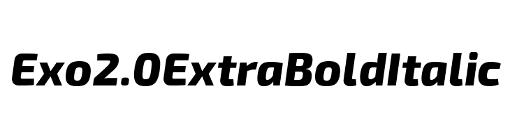 Exo 2.0 Extra Bold Italic  Descarca Fonturi Gratis