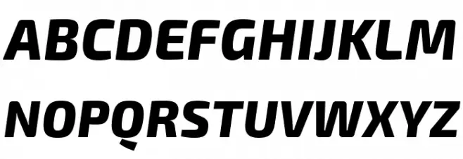 Exo 2.0 Extra Bold Italic Schriftart Groß