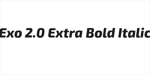 Exo 2.0 Extra Bold Italic Logo
