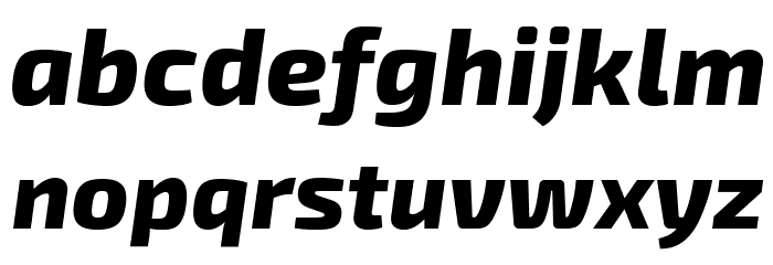 Exo 2.0 Extra Bold Italic Font LOWERCASE
