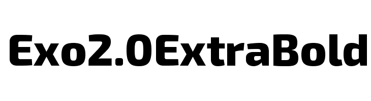 Exo 2.0 Extra Bold  les polices de caractères gratuit tlcharger