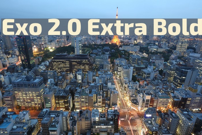 Exo 2.0 Extra Bold Font examples