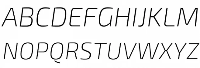 Exo 2.0 Extra Light Italic Fonte MAIÚSCULAS