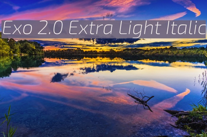 Exo 2.0 Extra Light Italic Font examples