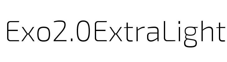 Exo 2.0 Extra Light  免费字体下载