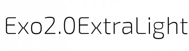 Exo 2.0 Extra Light  Скачать бесплатные шрифты