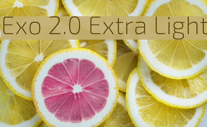 Exo 2.0 Extra Light Font examples