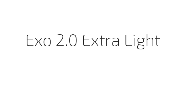 Exo 2.0 Extra Light Logo