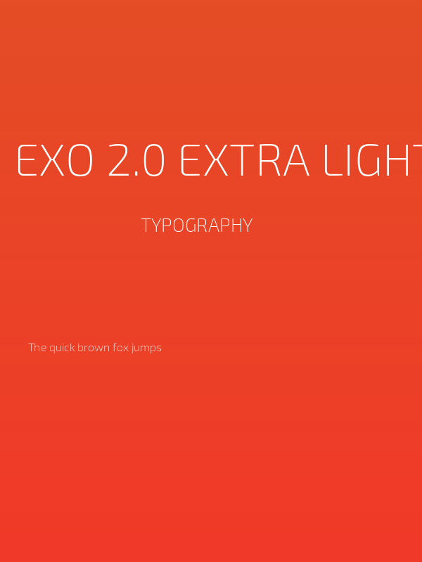 Exo 2.0 Extra Light Poster